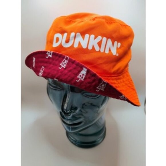 Dunkin' Logo Reversible Bucket Hat One Size Fits Most Dunkin Donuts OSFM - Picture 1 of 7